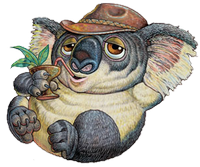 a funny koala bear